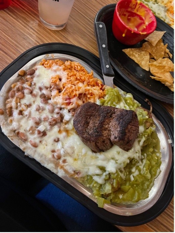 Plate of new mexican food