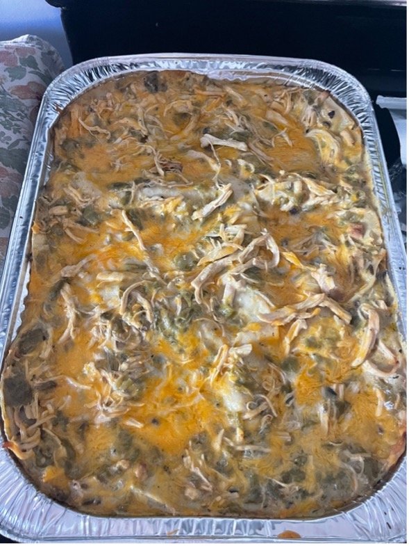 plate of enchiladas with green chile